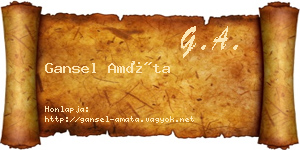 Gansel Amáta névjegykártya